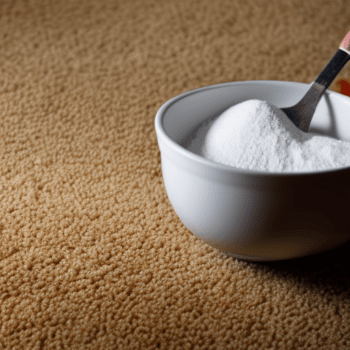A bowl of baking soda in the carpet