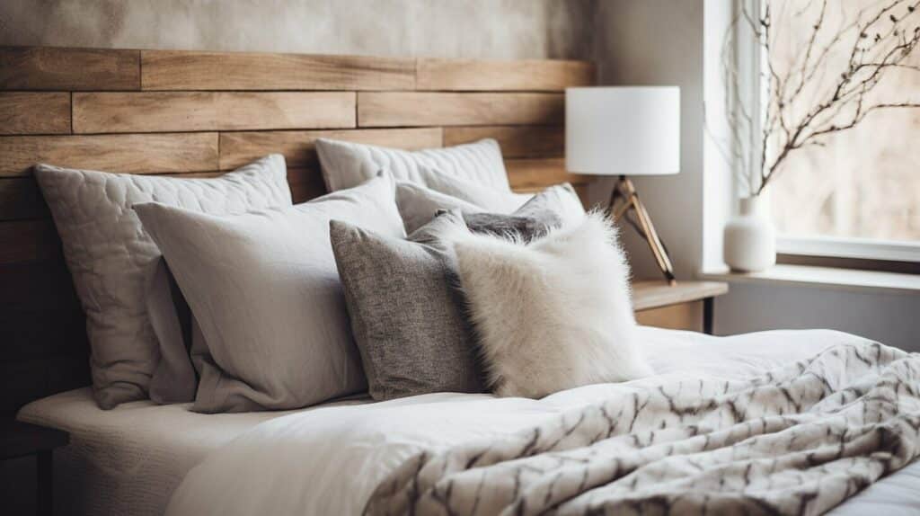 how to arrange pillows on a bed